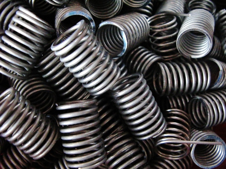 Pile of steel springs used in shutter pulleys